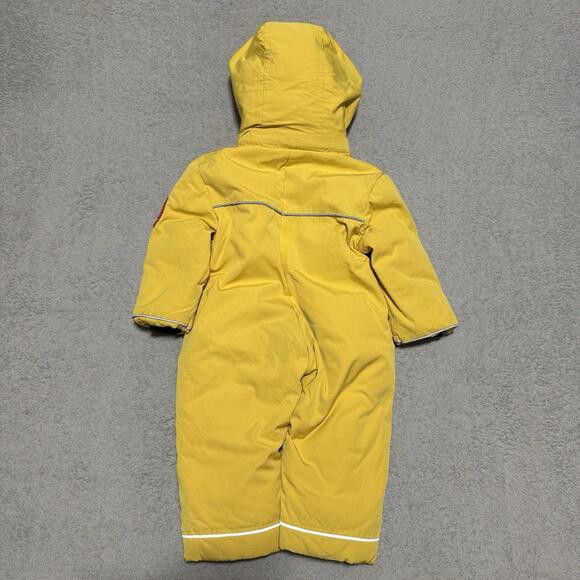 Canada Goose Baby Snowsuit Size 1 Yellow Arctic Program Hooded Bunting Winter - Picture 9 of 9
